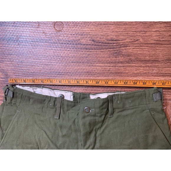 Vintage M-1951 Korean War Wool Field Pants Size 32 X 22.5 Military Trousers - Picture 8 of 9